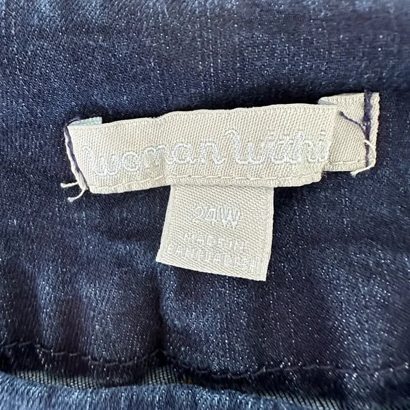 Woman Within plus size 24W jeans dark indigo straight leg. - Picture 6 of 9